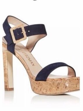Stuart Weitzman Suede Cork Sandals